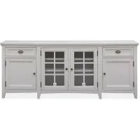 Heron Cove 80" TV Console in Chalk White by Magnussen Home