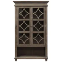 Lexicon Bookcase w/ Doors in Weathered Dove by Martin Furniture