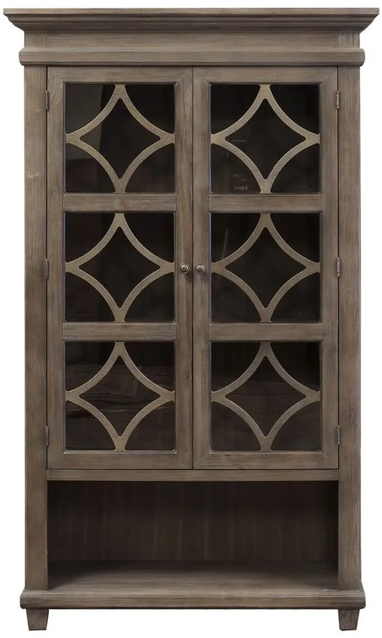 Lexicon Bookcase w/ Doors in Weathered Dove by Martin Furniture