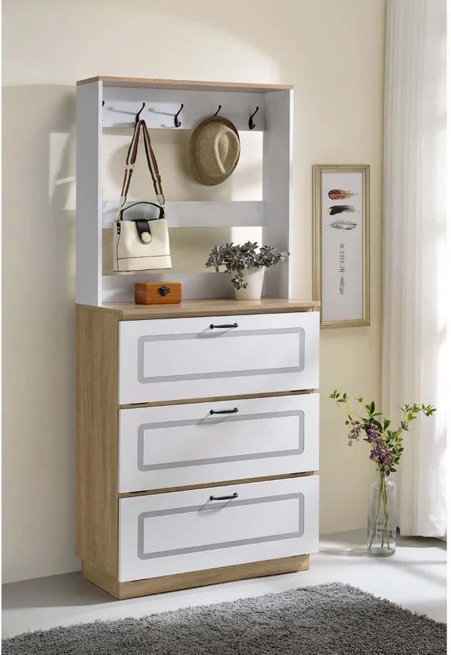 Hewett Shoe Cabinet in White by Acme Furniture Industry