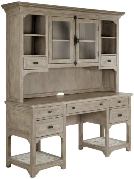 Tinley Park Executive Desk w/ Hutch in Dovetail Gray by Magnussen Home