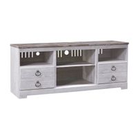 Collingwood 63.5" TV Console in Whitewash by Ashley Furniture