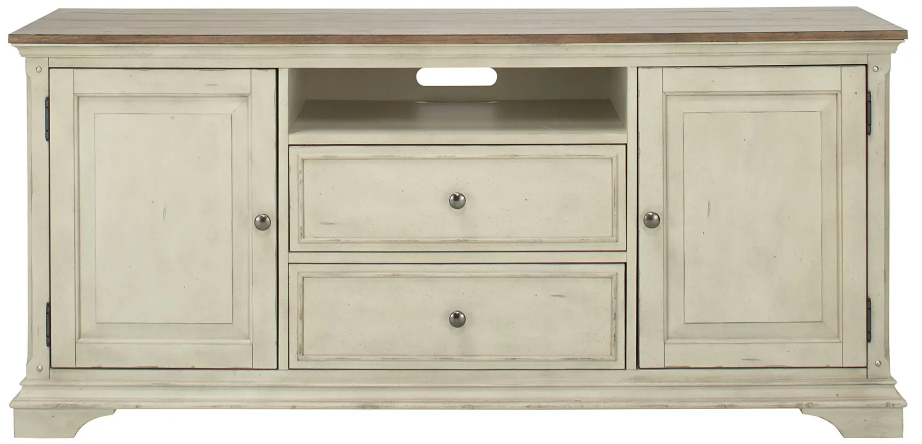 Kaye 66" TV Console in Antique White by Liberty Furniture