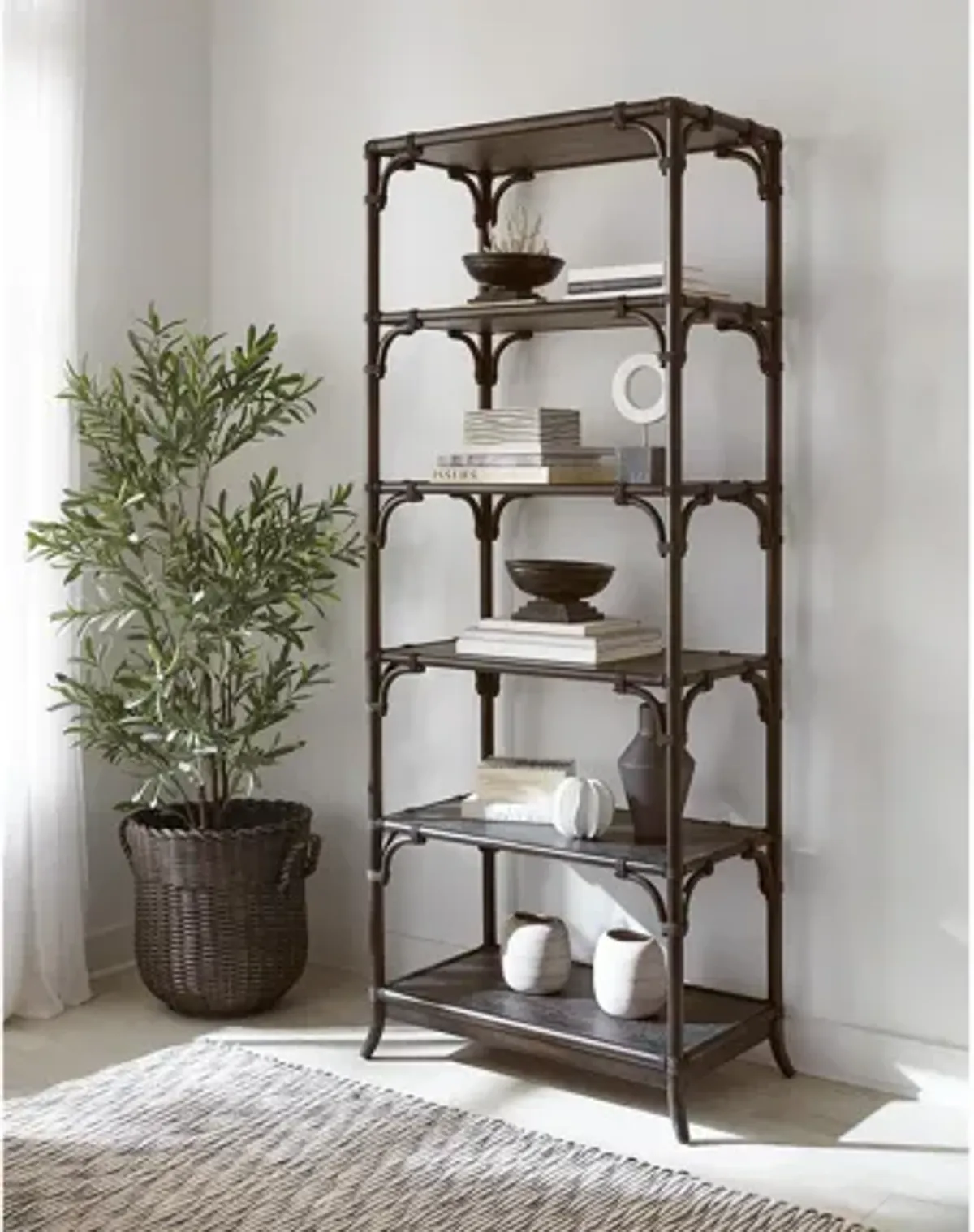 Retreat Pole Rattan Bookcase