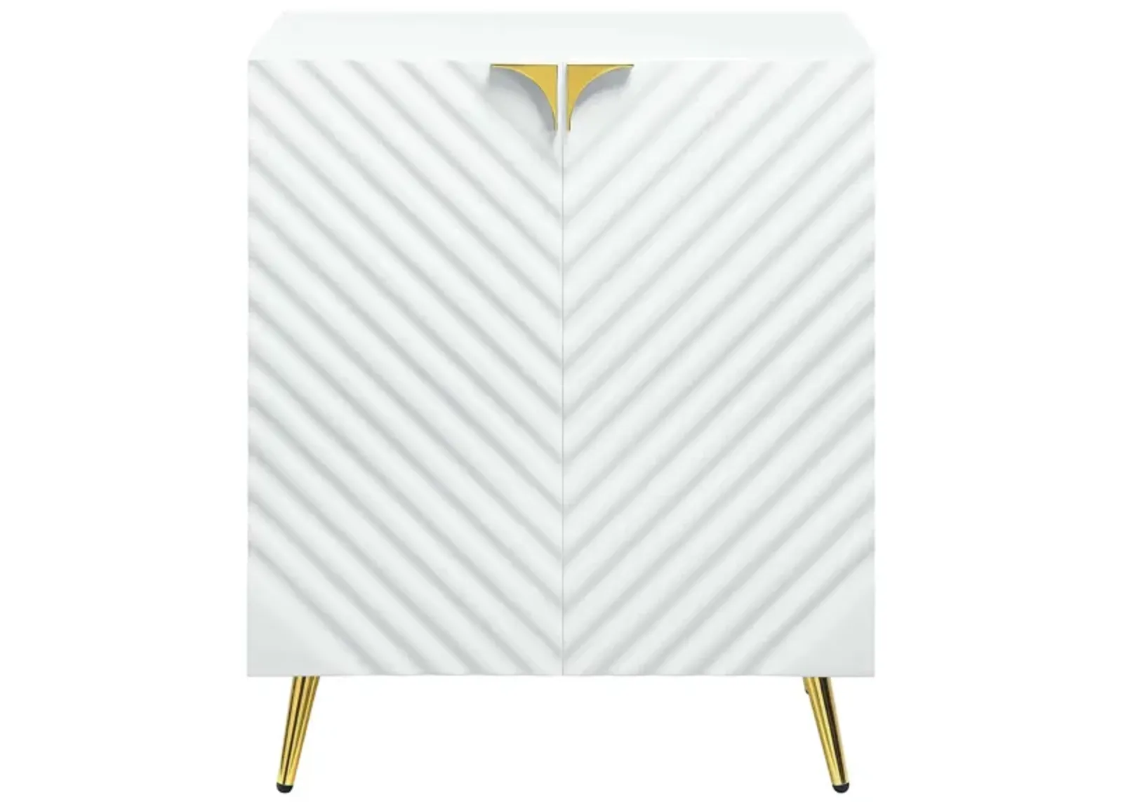 Gaines Console Cabinet in White High Gloss by Acme Furniture Industry