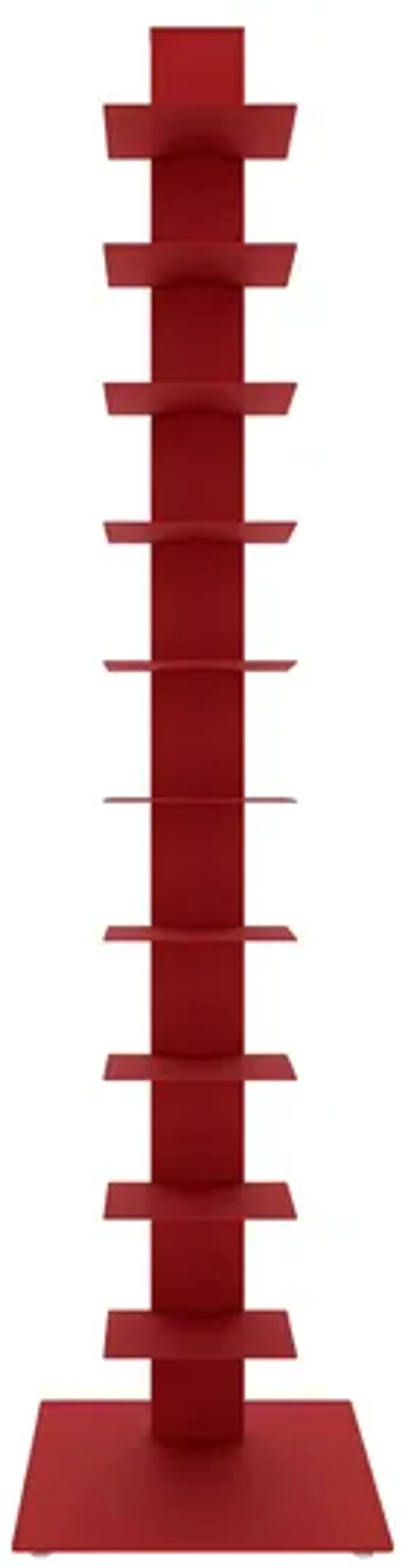 Sapiens 60" Bookcase Tower in Red by EuroStyle