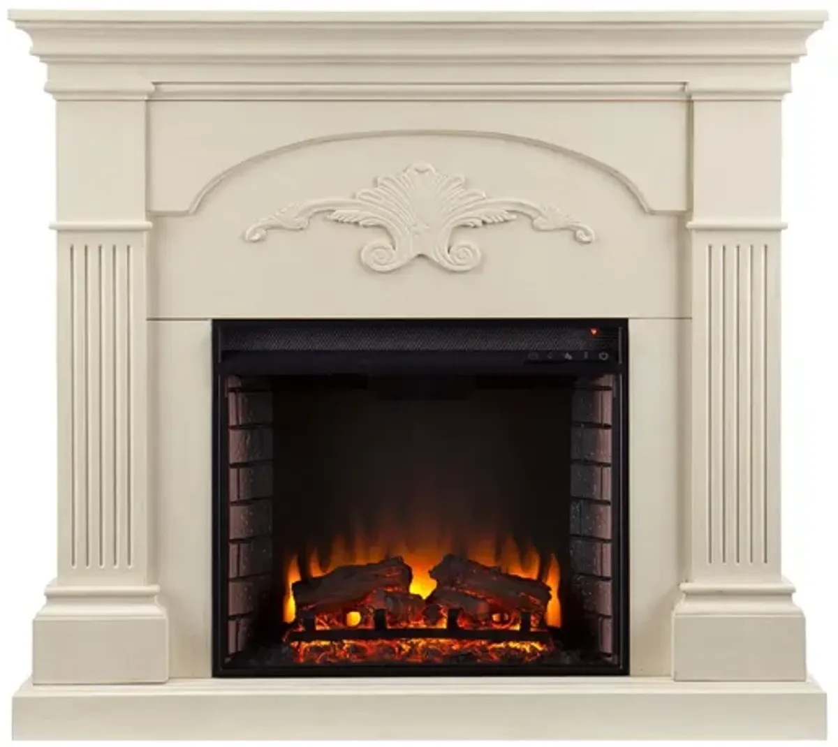 Lucca Electric Fireplace in Ivory by SEI Furniture