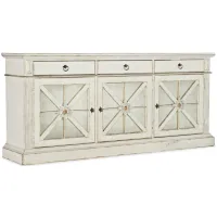 Sanctuary Premier Entertainment Console w/ Outlet in White by Hooker Furniture