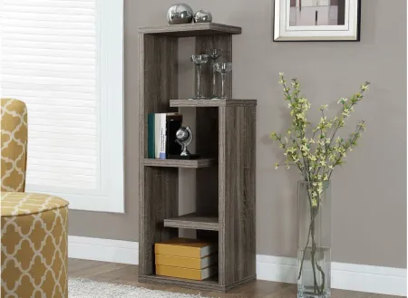 Claymore Bookcase in Dark Taupe by Monarch Specialties