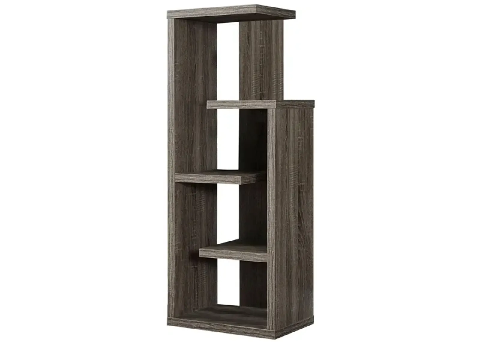 Claymore Bookcase in Dark Taupe by Monarch Specialties