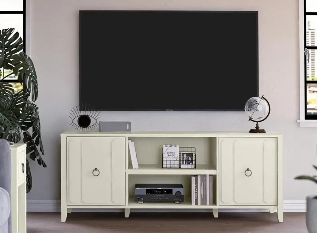 Her Majesty TV Console in White by DOREL HOME FURNISHINGS