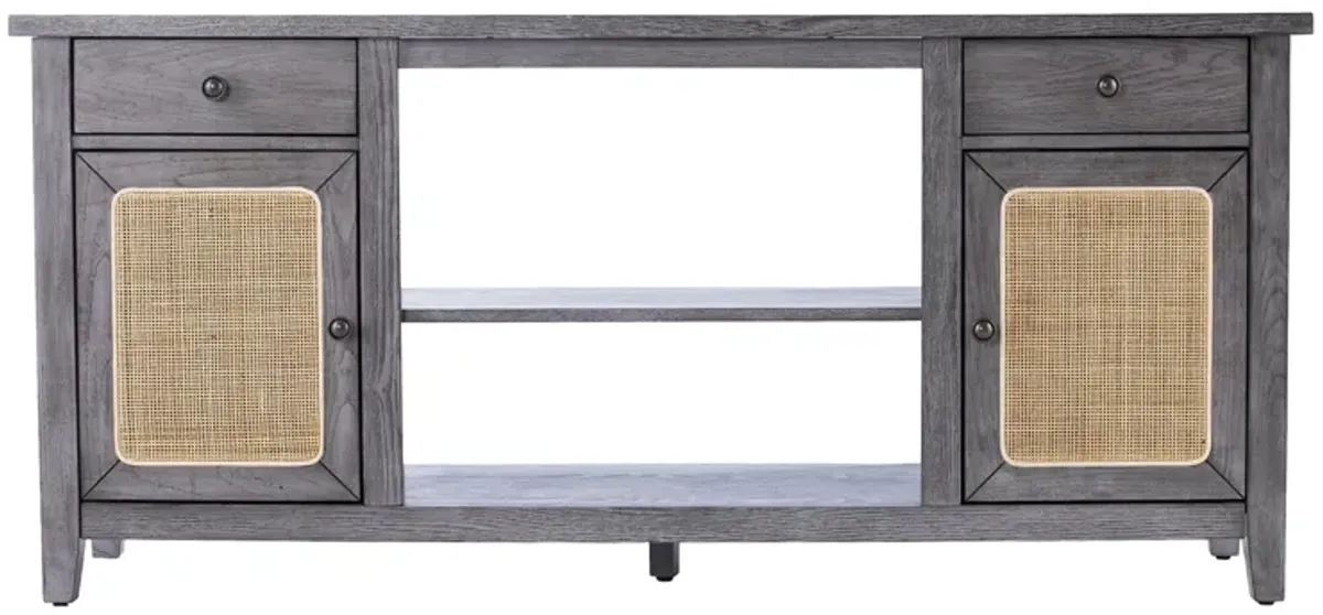 Raegan Media Console in Gray by SEI Furniture