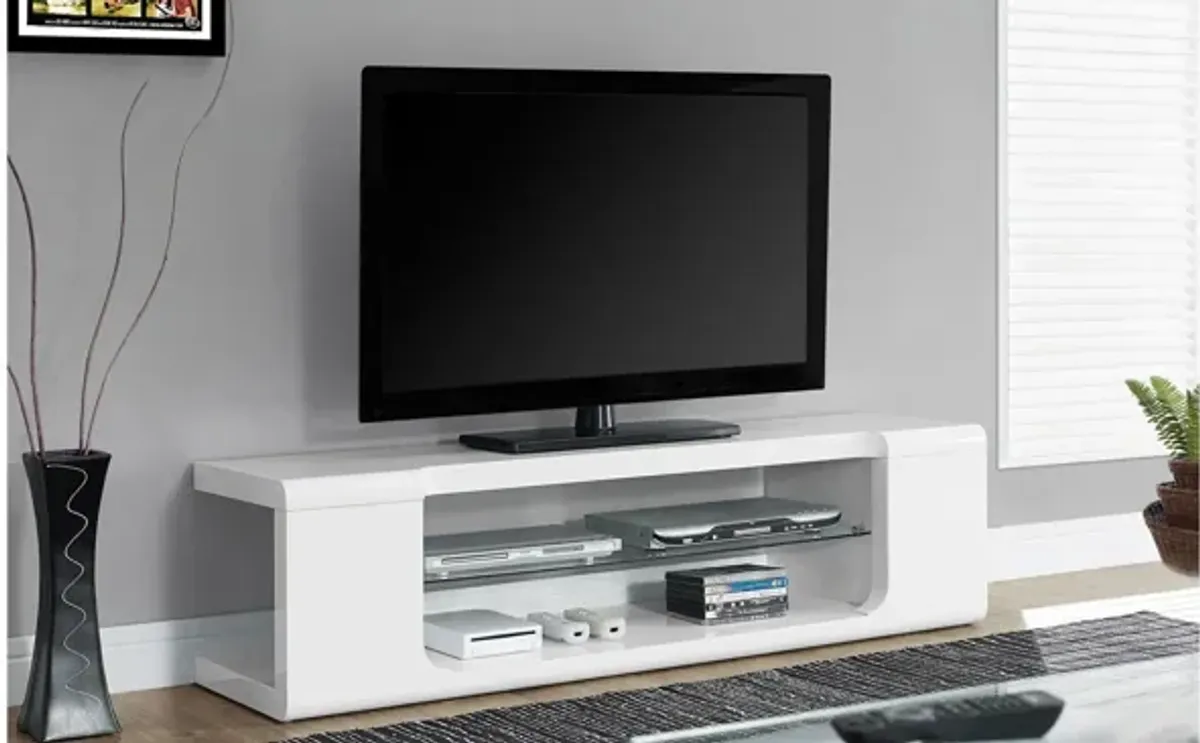 60" Monarch Tempered Glass TV Stand