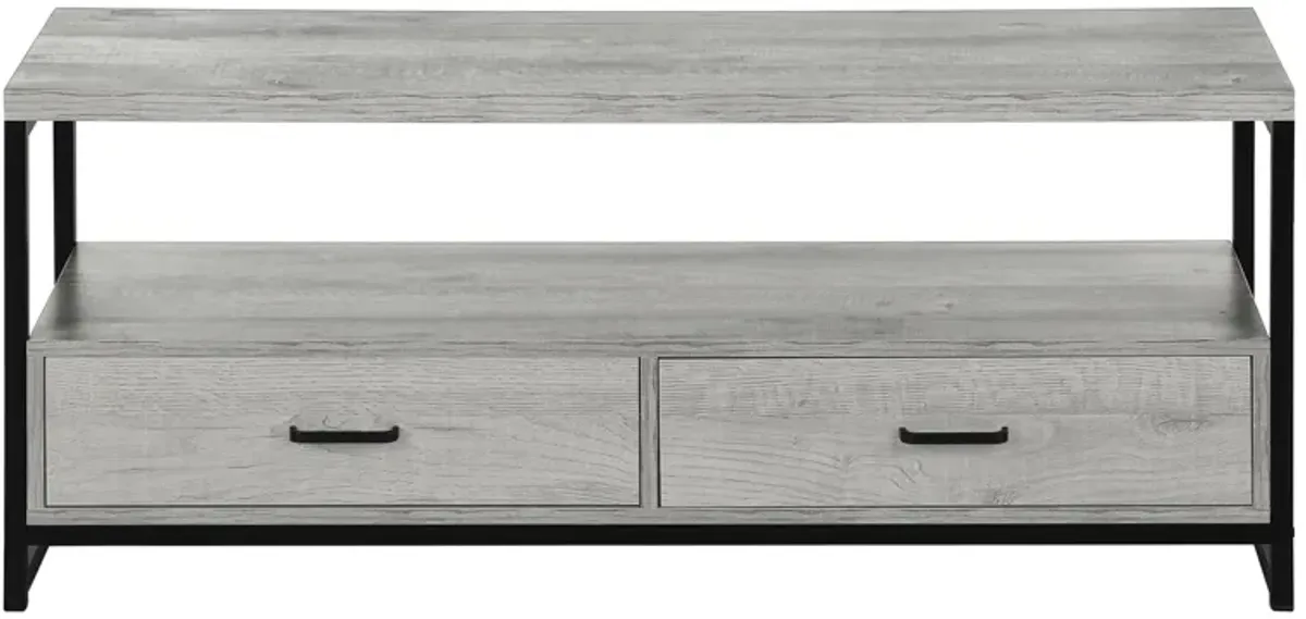 48" Monarch Storage TV Stand in Grey by Monarch Specialties