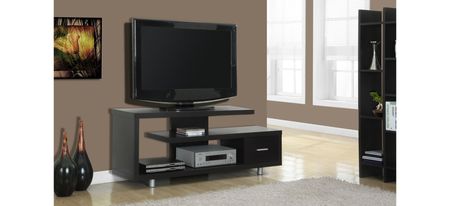 60" Monarch Storage TV Stand in Espresso by Monarch Specialties
