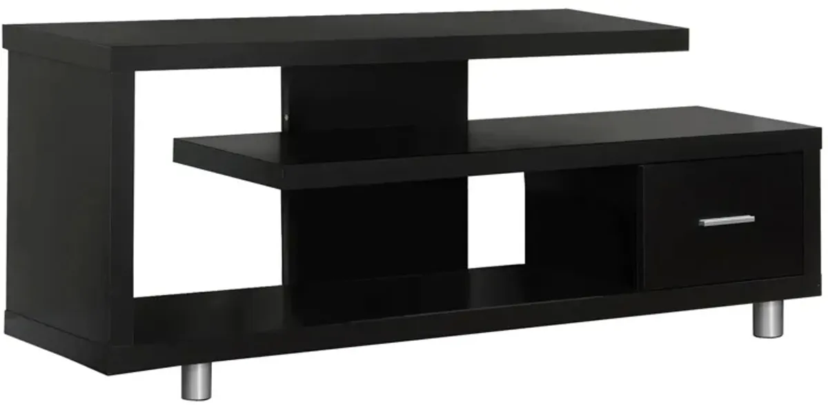 60" Monarch Storage TV Stand in Espresso by Monarch Specialties