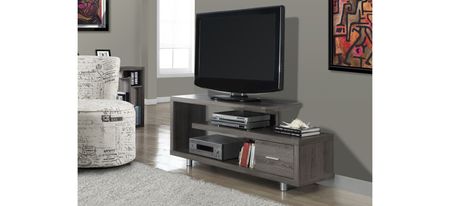 60" Monarch Storage TV Stand in Dark Taupe by Monarch Specialties
