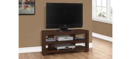 42" Monarch Corner TV Stand in Cherry by Monarch Specialties