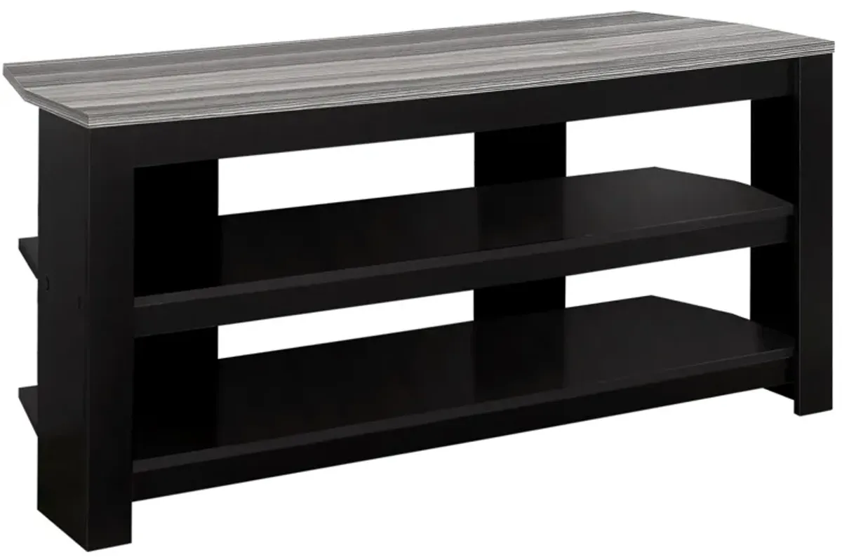 42" Monarch Corner TV Stand in Black by Monarch Specialties