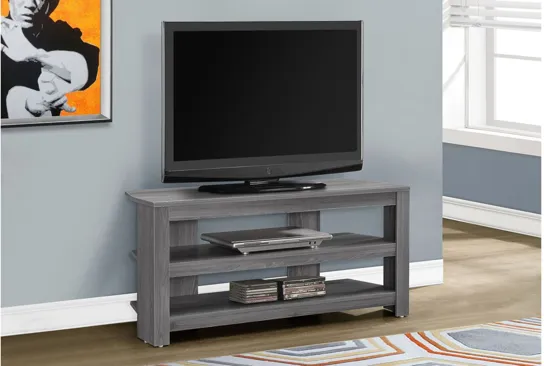 42" Monarch Corner TV Stand in Grey by Monarch Specialties