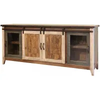 Antique 80" TV Console in Antique Distressed by International Furniture Direct