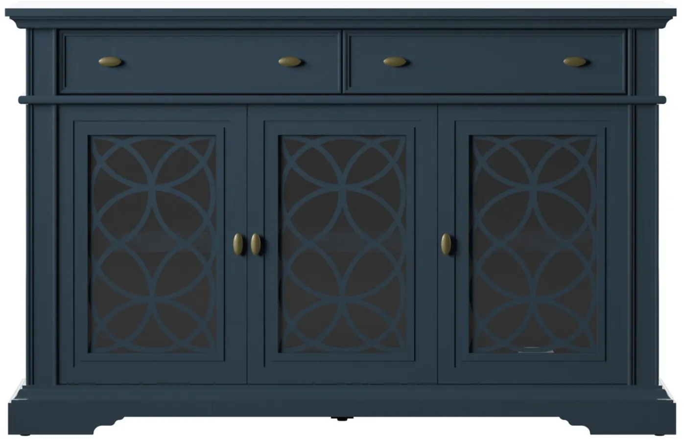 Lina 55" TV Stand with Drawers in Fontana Blue by Twin-Star Intl.