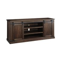 Sterling 70" TV Console in Rustic Brown by Ashley Furniture