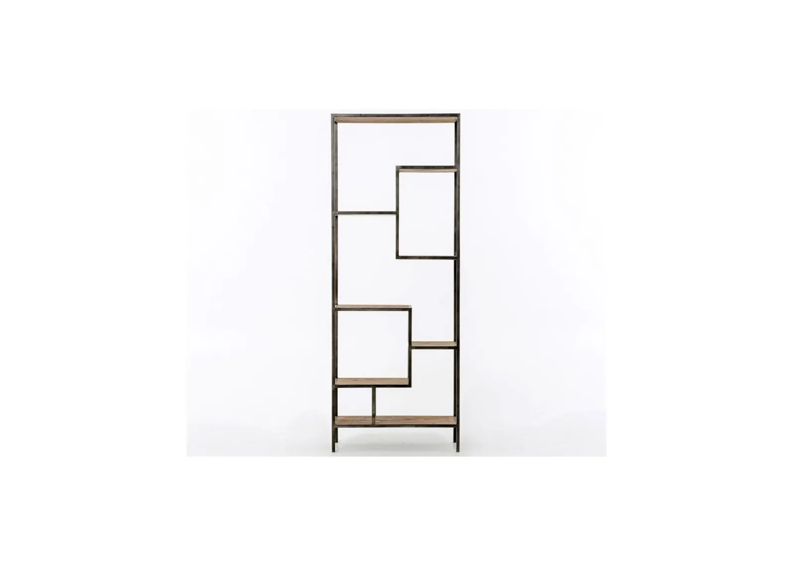 Helena 83" Bookcase in Bleached Pine / Black by Four Hands