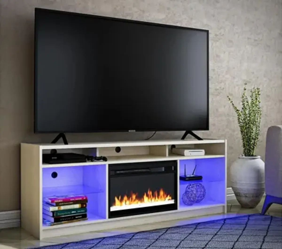 Elmer TV Console w/ Fireplace