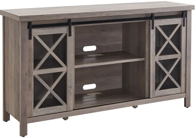 Clementine Oak TV Stand in Gray Oak by Hudson & Canal