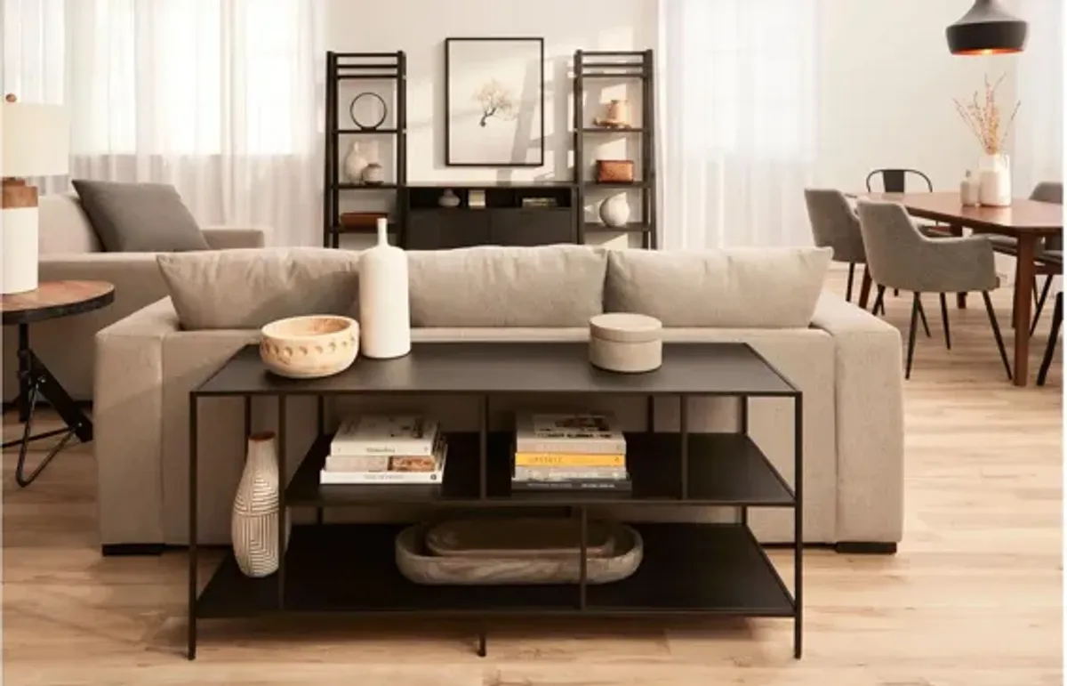 Winthrop 55" TV Stand with Metal Shelves