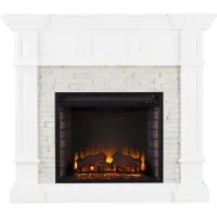 Lester Convertible Fireplace in White by SEI Furniture