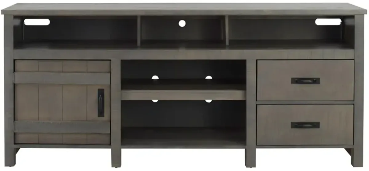 Bernstein 76" TV Console in Rain Grey by Golden Oak