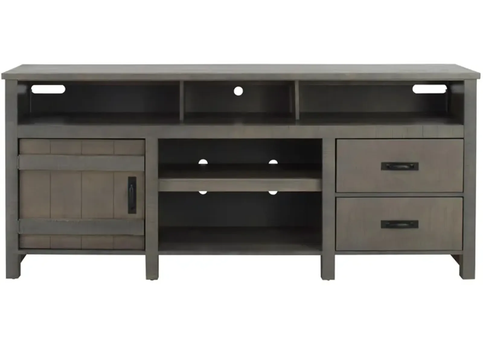 Bernstein 76" TV Console in Rain Grey by Golden Oak