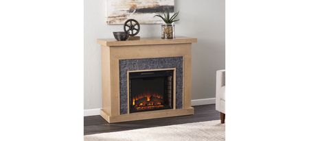 Barbe Electric Fireplace in Natural by SEI Furniture