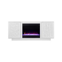 Stanley Color Chg Fireplace Media Console in White by SEI Furniture