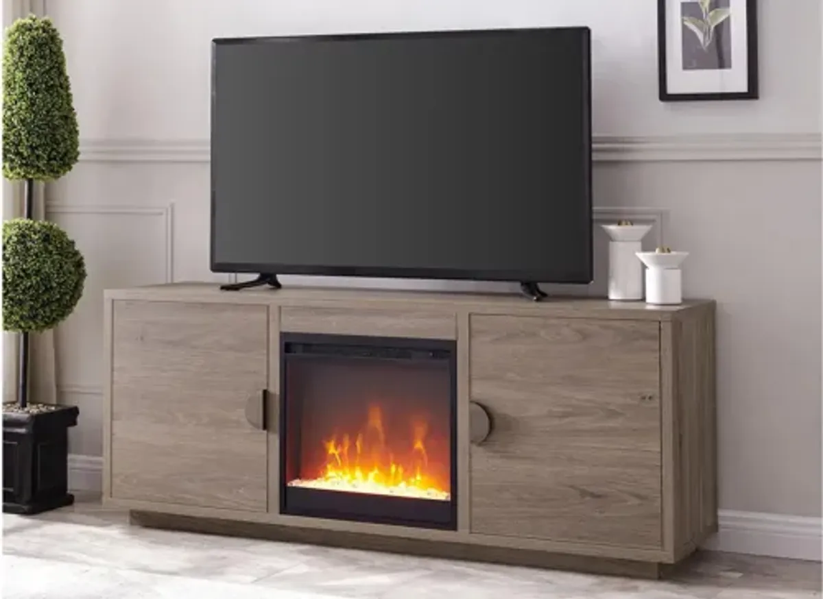 Dakota TV Stand with Crystal Fireplace