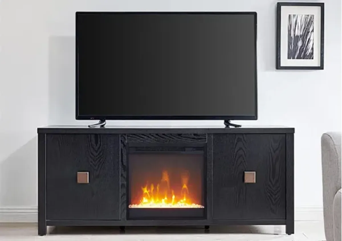 Juniper TV Stand with Crystal Fireplace