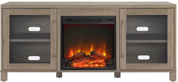 Ursula TV Stand with Log Fireplace