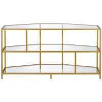 Plover TV Stand in Brass by Hudson & Canal