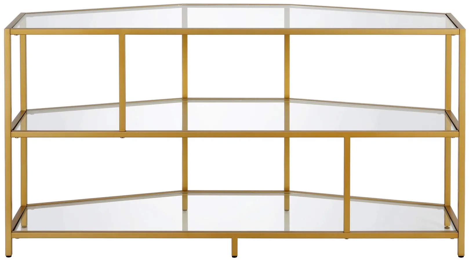 Plover TV Stand in Brass by Hudson & Canal