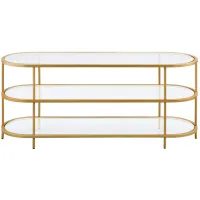 Cassee TV Stand in Brass by Hudson & Canal