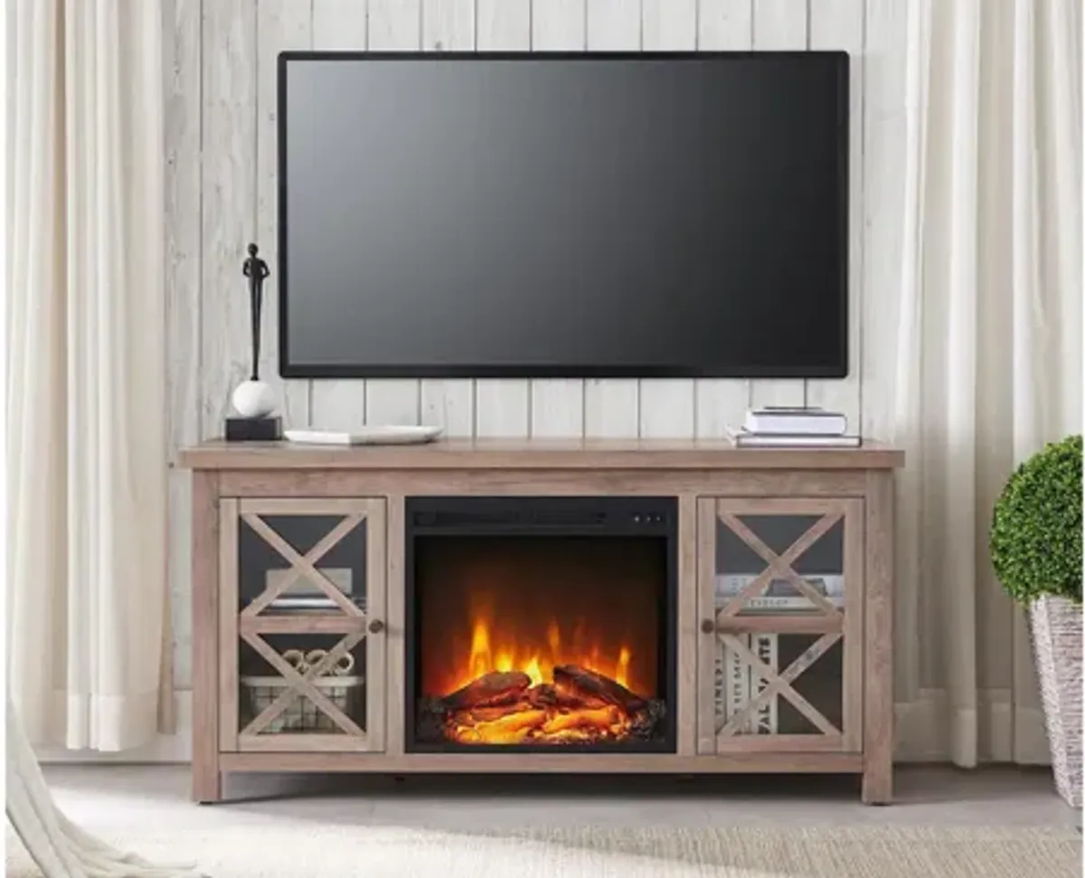 Eve TV Stand with Log Fireplace Insert