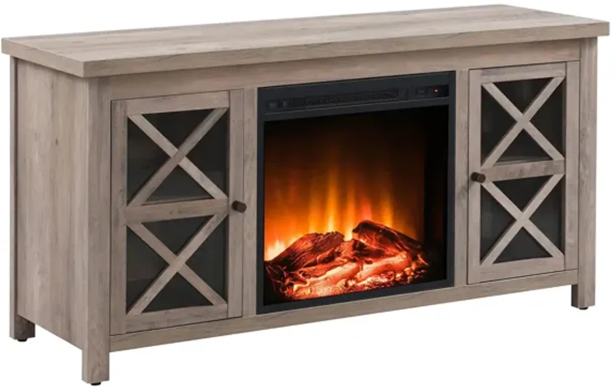 Eve TV Stand with Log Fireplace Insert