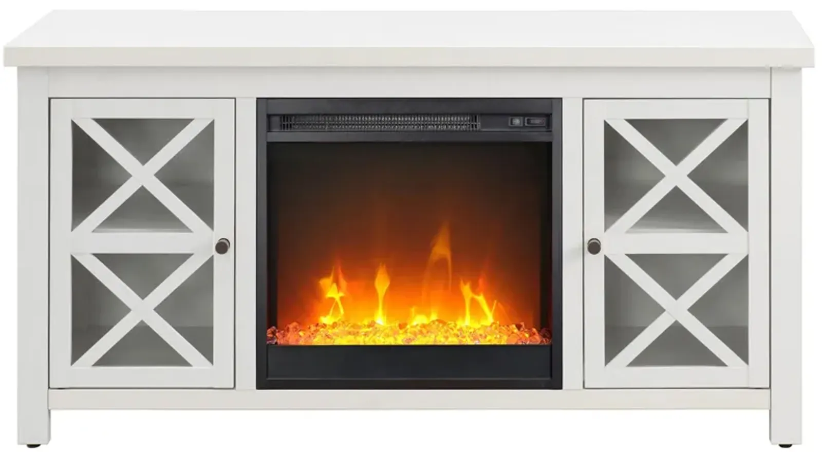 Eve TV Stand with Crystal Fireplace Insert