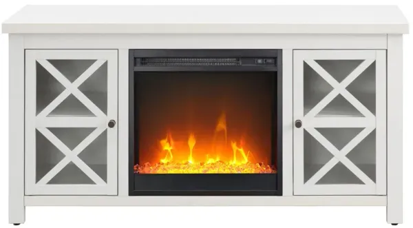 Eve TV Stand with Crystal Fireplace Insert