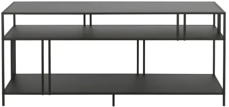 Moorhen TV Stand with Metal Shelves in Blackened Bronze by Hudson & Canal