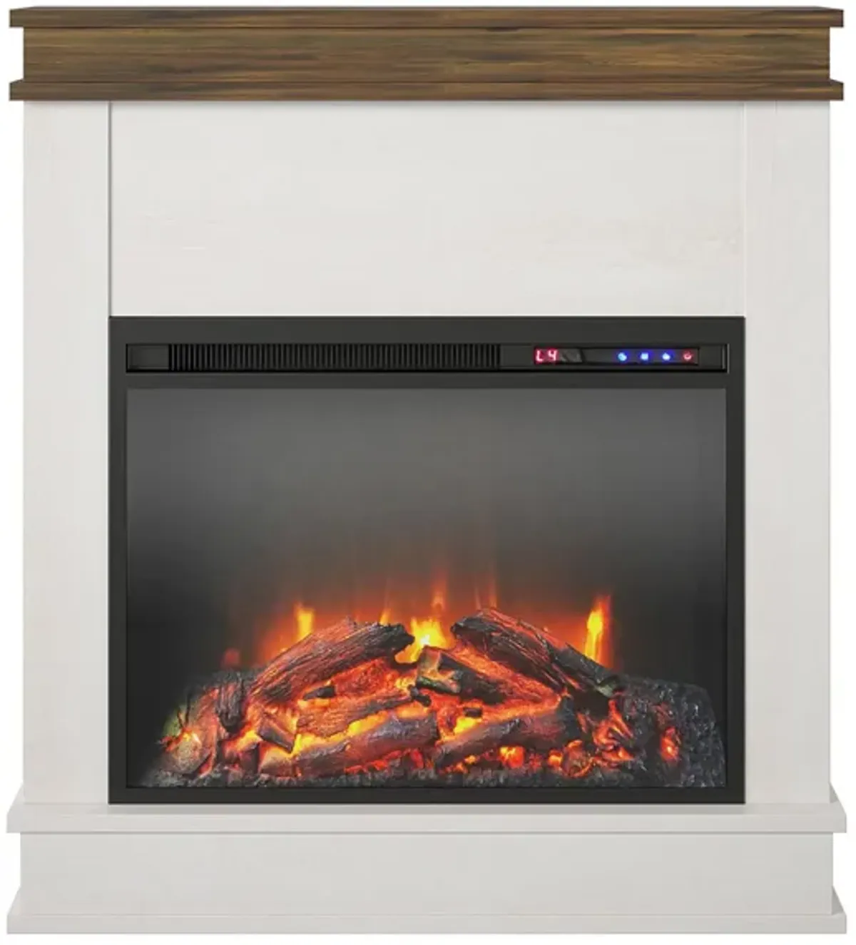 Mateo Electric Fireplace in Ivory Oak by DOREL HOME FURNISHINGS