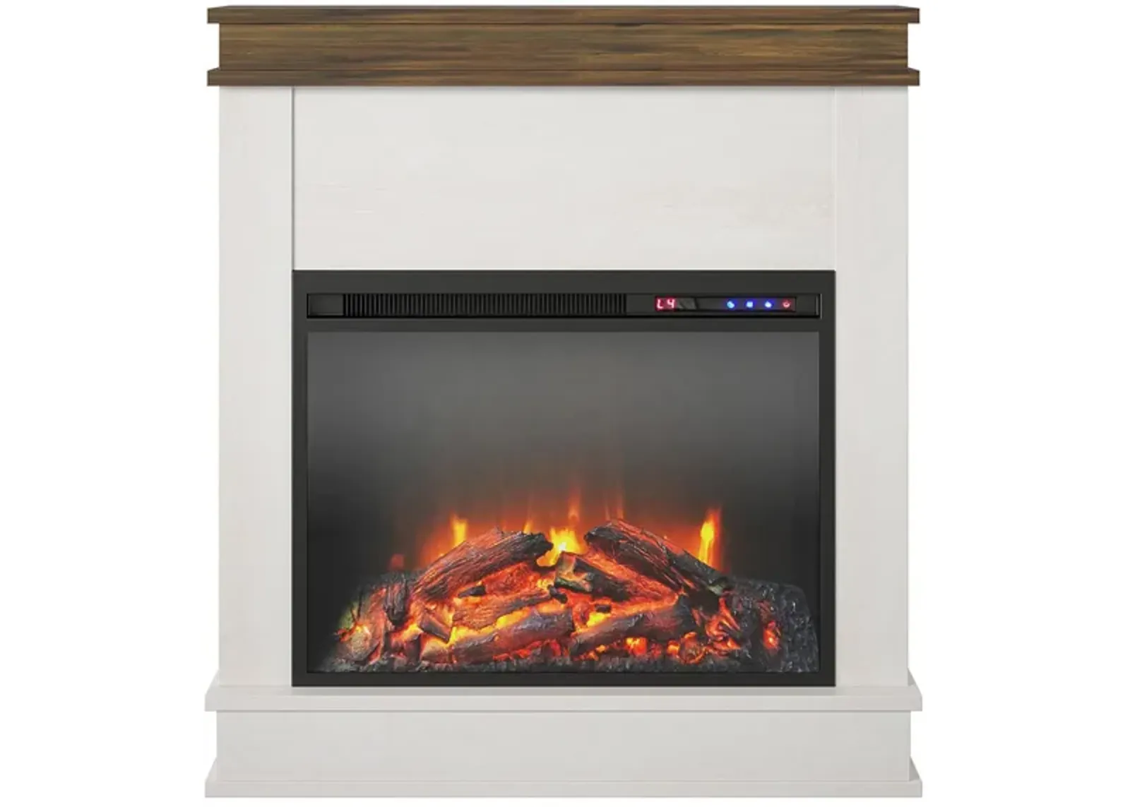 Mateo Electric Fireplace in Ivory Oak by DOREL HOME FURNISHINGS