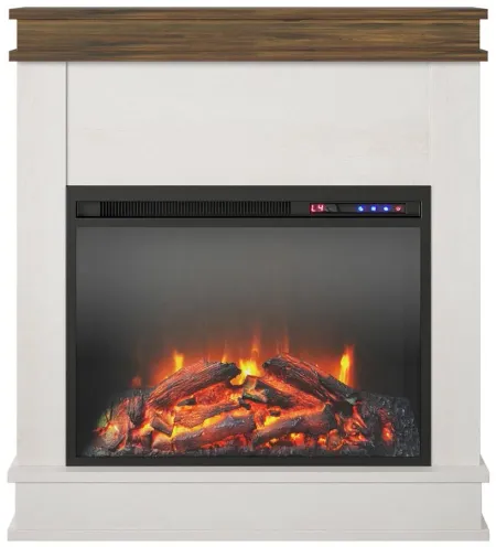 Mateo Electric Fireplace in Ivory Oak by DOREL HOME FURNISHINGS